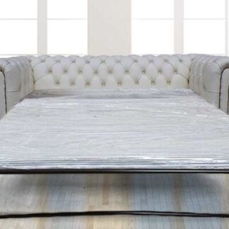Chesterfield 3 Holyrood Seater White Leather SofaBed Offer