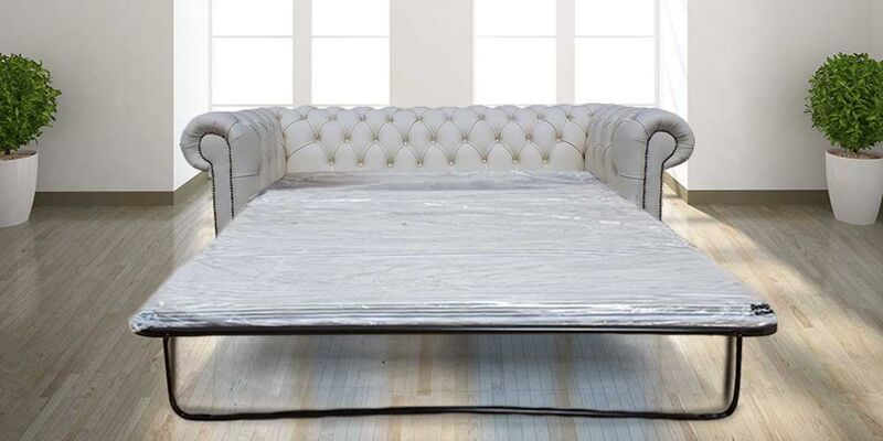 Chesterfield 3 Holyrood Seater White Leather SofaBed Offer