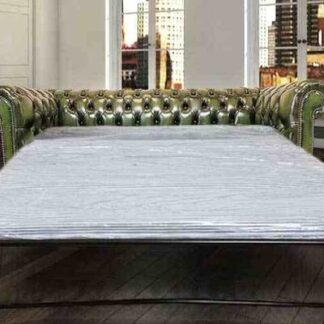 Chesterfield Holyrood 3 Seater Antique Green Leather SofaBed Offer